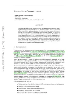 Affine Self Convolution