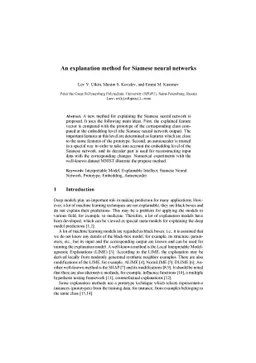 An explanation method for Siamese neural networks