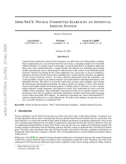 ImmuNeCS: Neural Committee Search by an Artificial Immune System