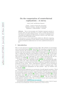 On the computation of counterfactual explanations -- A survey