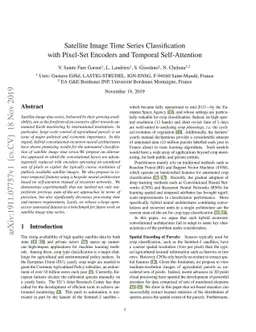 Satellite Image Time Series Classification with Pixel-Set Encoders and
  Temporal Self-Attention