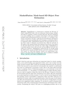 MaskedFusion: Mask-based 6D Object Pose Estimation