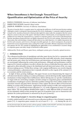 When Smoothness is Not Enough: Toward Exact Quantification and
  Optimization of the Price of Anarchy