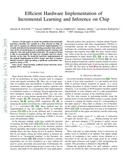 Efficient Hardware Implementation of Incremental Learning and Inference
  on Chip