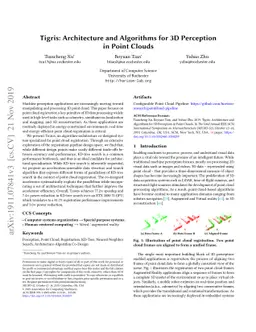 Tigris: Architecture and Algorithms for 3D Perception in Point Clouds