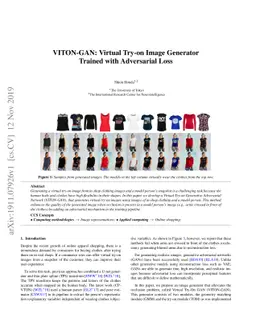 VITON-GAN: Virtual Try-on Image Generator Trained with Adversarial Loss