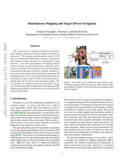 Simultaneous Mapping and Target Driven Navigation