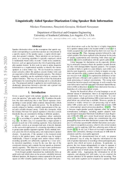 Linguistically Aided Speaker Diarization Using Speaker Role Information