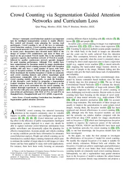 Crowd Counting via Segmentation Guided Attention Networks and Curriculum
  Loss
