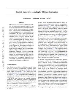 Implicit Generative Modeling for Efficient Exploration