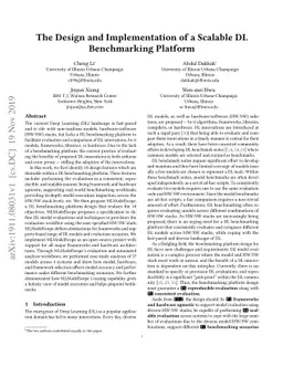The Design and Implementation of a Scalable DL Benchmarking Platform