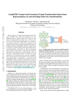GraphTER: Unsupervised Learning of Graph Transformation Equivariant
  Representations via Auto-Encoding Node-wise Transformations
