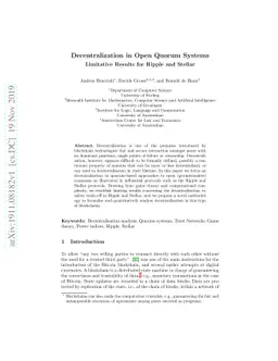 Decentralization in Open Quorum Systems
