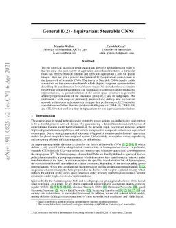 General $E(2)$-Equivariant Steerable CNNs