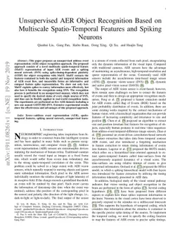 Unsupervised AER Object Recognition Based on Multiscale Spatio-Temporal
  Features and Spiking Neurons