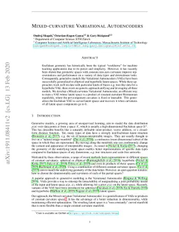 Mixed-curvature Variational Autoencoders