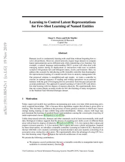 Learning to Control Latent Representations for Few-Shot Learning of
  Named Entities