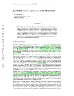 Representation Learning with Multisets