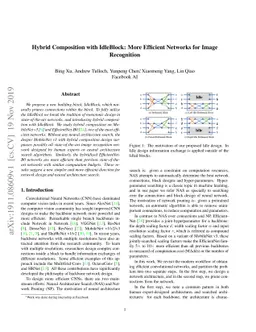 Hybrid Composition with IdleBlock: More Efficient Networks for Image
  Recognition