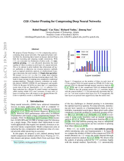 CUP: Cluster Pruning for Compressing Deep Neural Networks
