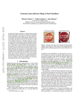 Generate (non-software) Bugs to Fool Classifiers