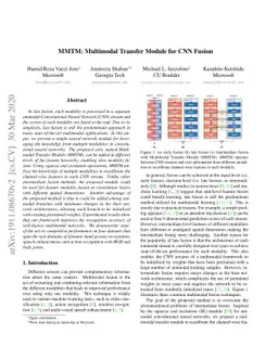 MMTM: Multimodal Transfer Module for CNN Fusion