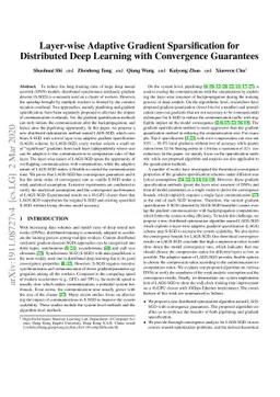 Layer-wise Adaptive Gradient Sparsification for Distributed Deep
  Learning with Convergence Guarantees