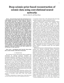 Deep-seismic-prior-based reconstruction of seismic data using
  convolutional neural networks