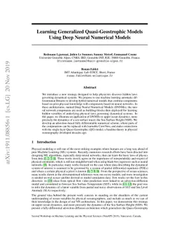 Learning Generalized Quasi-Geostrophic Models Using Deep Neural
  Numerical Models