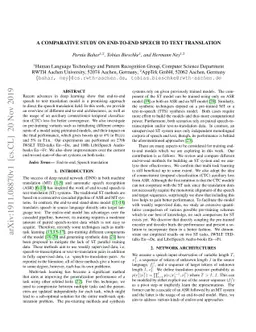 A Comparative Study on End-to-end Speech to Text Translation