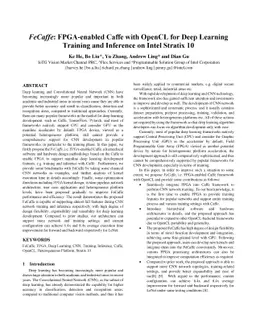 FeCaffe: FPGA-enabled Caffe with OpenCL for Deep Learning Training and
  Inference on Intel Stratix 10