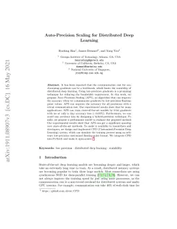 Auto-Precision Scaling for Distributed Deep Learning