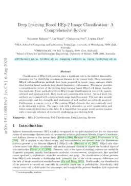 Deep Learning based HEp-2 Image Classification: A Comprehensive Review