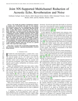Joint NN-Supported Multichannel Reduction of Acoustic Echo,
  Reverberation and Noise