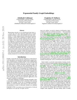 Exponential Family Graph Embeddings