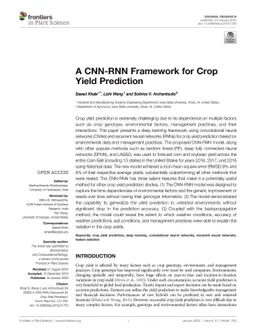A CNN-RNN Framework for Crop Yield Prediction