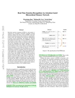 Real-Time Emotion Recognition via Attention Gated Hierarchical Memory
  Network