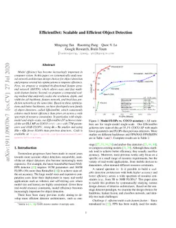 EfficientDet: Scalable and Efficient Object Detection