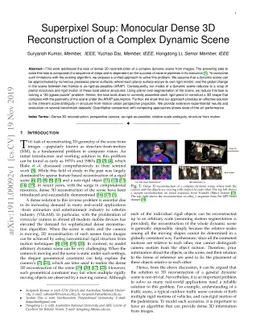 Superpixel Soup: Monocular Dense 3D Reconstruction of a Complex Dynamic
  Scene