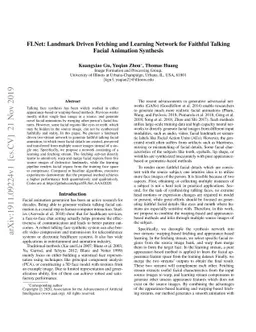 FLNet: Landmark Driven Fetching and Learning Network for Faithful
  Talking Facial Animation Synthesis