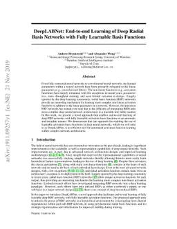 DeepLABNet: End-to-end Learning of Deep Radial Basis Networks with Fully
  Learnable Basis Functions