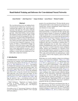 Band-limited Training and Inference for Convolutional Neural Networks