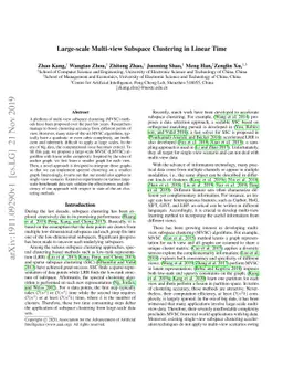 Large-scale Multi-view Subspace Clustering in Linear Time