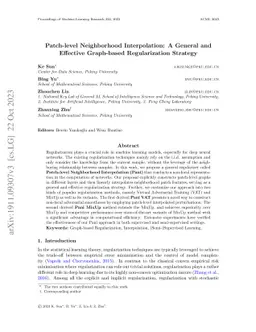 Patch-level Neighborhood Interpolation: A General and Effective
  Graph-based Regularization Strategy