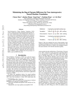 Minimizing the Bag-of-Ngrams Difference for Non-Autoregressive Neural
  Machine Translation