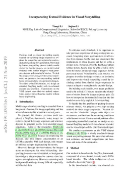 Incorporating Textual Evidence in Visual Storytelling