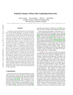 Empirical Autopsy of Deep Video Captioning Frameworks