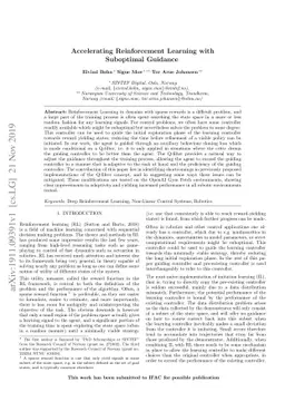 Accelerating Reinforcement Learning with Suboptimal Guidance