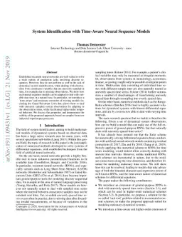 System Identification with Time-Aware Neural Sequence Models