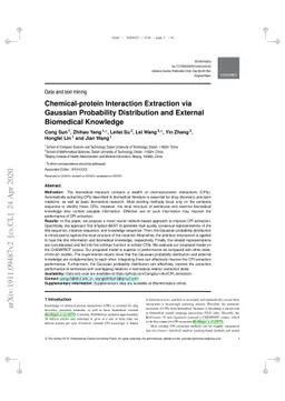Chemical-protein Interaction Extraction via Gaussian Probability
  Distribution and External Biomedical Knowledge